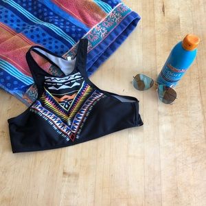Swimsuit with high neck and cute pattern